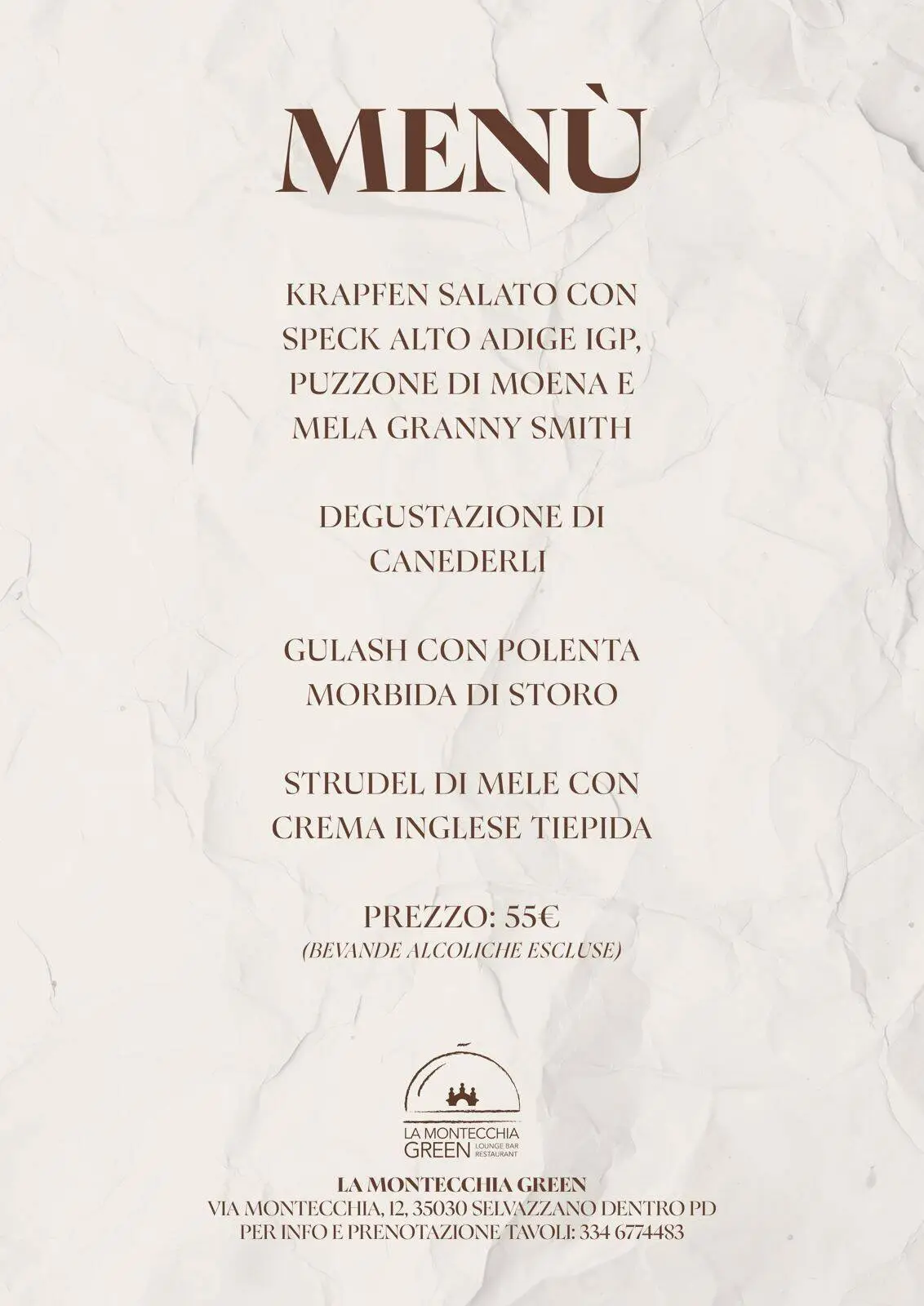 MENU SAPORI TRENTINI