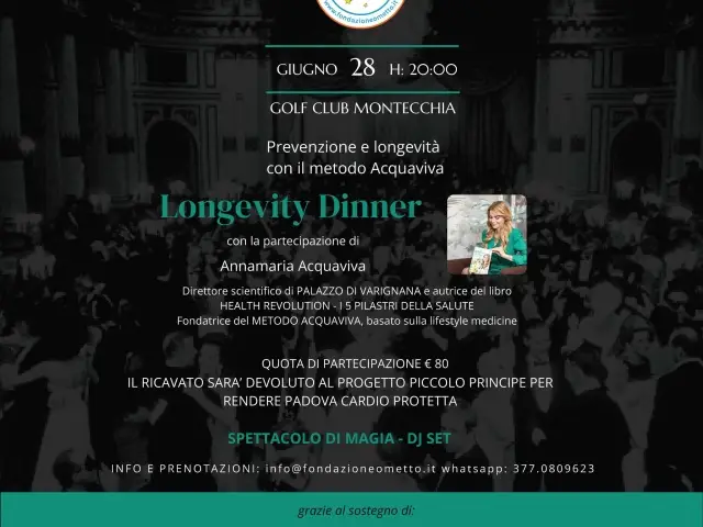 LONGEVITY DINNER Venerdì 28 giugno 